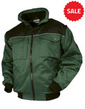 Tranemo TR6520_30 zip-up bomber jacket with two front flap pockets, black collar, and black cuffs.