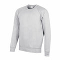 A simple and classic AC001 sweatshirt from AWDis Academy, featuring a plain, light gray color with long sleeves, a crew neck, and ribbed cuffs. The sweatshirt is displayed against a white background, highlighting its logo-free design.