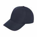 The adidas AD082 is a plain, dark-colored baseball cap featuring a curved brim and six-panel design, displayed from a side angle on a white background.