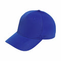 The AD082 by adidas is a plain blue baseball cap featuring a rounded crown and a curved bill, displayed from a side angle against a white background.