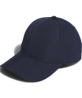 The Caps product is a plain navy blue baseball cap featuring a curved peak and six panels, displayed on a white background.