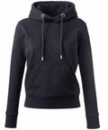 An Anthem branded sweatshirt, model AM003, in black, featuring a hood with drawstrings and a front pocket.