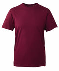 An Anthem AM010 maroon T-shirt showcased against a white backdrop.