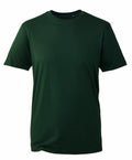 The Anthem AM010 is a short-sleeved, plain dark green t-shirt with a round neckline, presented against a white background to highlight its simple and casual design.
