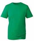 An Anthem AM010 T-shirt in plain green, featuring short sleeves and a round neckline, set against a white background.