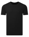 A short-sleeve t-shirt from Anthem, model AM012, shown in plain black against a white background.
