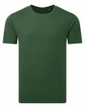 The Anthem AM012 T-shirt in plain dark green is displayed against a white background.