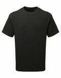 A plain AM015 black T-shirt from the brand Anthem is displayed on a white background.