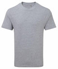 Product AM015 by Anthem is a plain gray T-shirt showcased against a white background, featuring a simple crew neck and short sleeves.