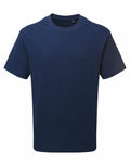 Product AM015 from the brand Anthem features a plain navy blue T-shirt with short sleeves and a round neckline against a white background.