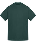 A plain dark green T-shirt short-sleeve crew neck is displayed against a white background, appearing unworn with no visible logos, designs, or text.