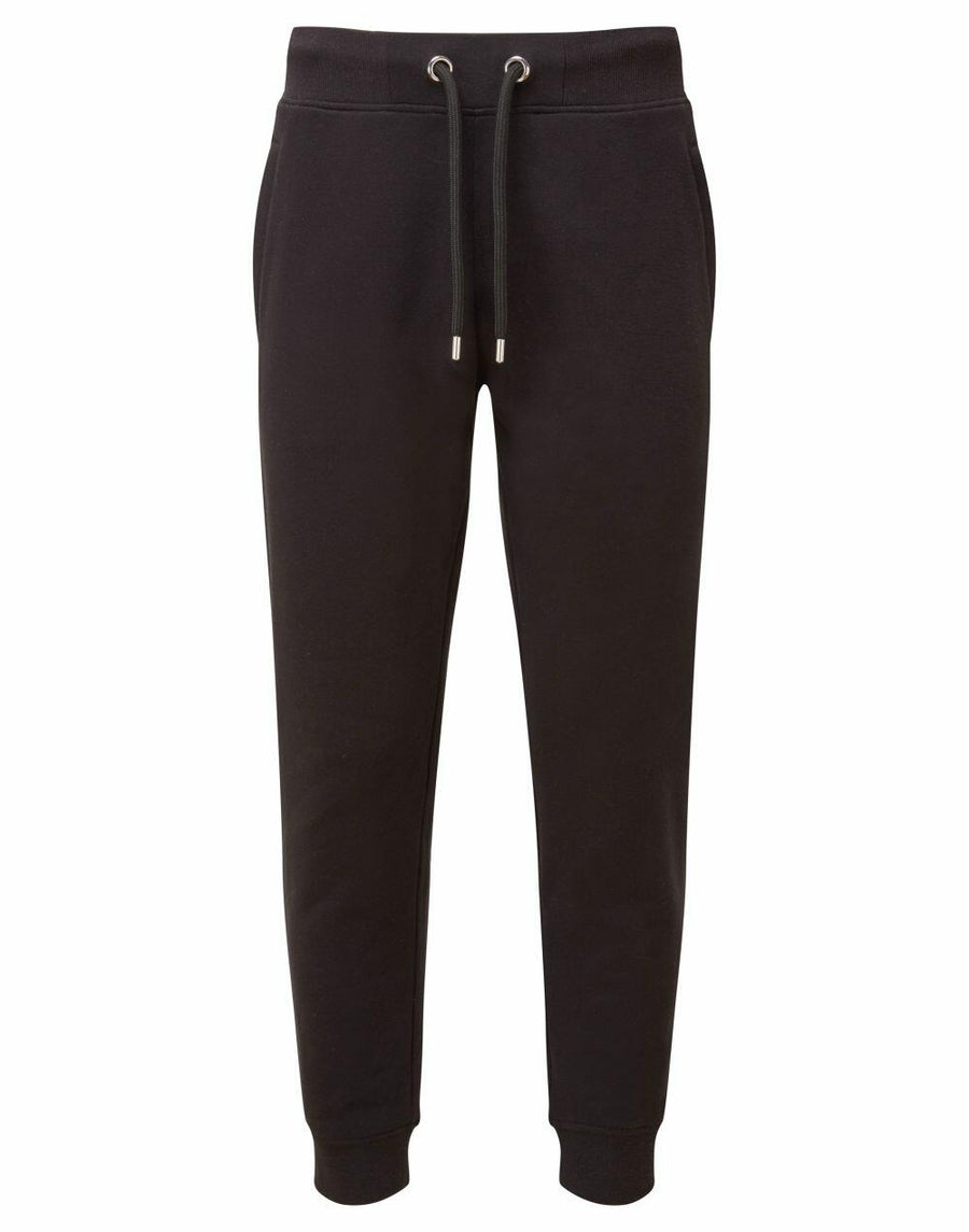 Anthem's AM030 are black jogger pants featuring a drawstring waist and side pockets.