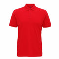 A plain red short-sleeve polo shirt with a buttoned collar from Asquith & Fox, product code AQ005.