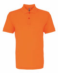 The Asquith & Fox AQ010 is a bright orange polo shirt featuring short sleeves and a classic collar. It includes a three-button placket and boasts a simple, solid color design.
