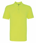 Introducing the AQ010, a vibrant yellow polo shirt from Asquith & Fox. This stylish piece features short sleeves, a classic collar, and a three-button placket, perfectly showcased against a plain white background.