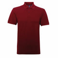 Asquith & Fox's AQ015 features a plain red polo shirt design with a collar and short sleeves.