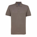 Product AQ015 by Asquith & Fox is an olive green polo shirt featuring short sleeves and a collared neckline. The classic design is complemented by a three-button placket, all showcased against a white background.