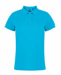 The AQ020 by Asquith & Fox is a plain, bright blue polo shirt featuring a classic collar and short sleeves. It includes a button-up placket and showcases a simple, clean design set against a white background.