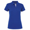 The Asquith & Fox AQ022, a classic fit women's short-sleeve polo shirt with a buttoned collar, is displayed against a white background.