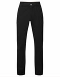 Asquith & Fox AQ050 black pants featuring a button and zip closure, showcased against a white background.
