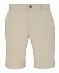 Asquith & Fox AQ051 beige knee-length shorts featuring belt loops and a button closure.