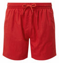 The AQ053 shorts by Asquith & Fox are crafted from a lightweight fabric and feature an elastic waistband with a drawstring. These red shorts boast a minimalist design, making them ideal for casual wear or sports activities.