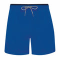 Asquith & Fox's AQ053 swim trunks in blue featuring a black waistband and a white drawstring.