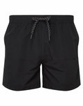The AQ056 shorts by Asquith & Fox feature a black color with an elastic waistband and two front pockets.