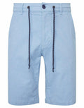 Asquith & Fox AQ057 shorts in light blue, featuring a button closure and black drawstring.