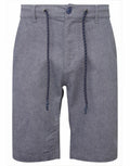 Asquith & Fox AQ057 gray shorts featuring a button closure and a navy drawstring.