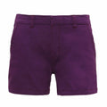 Asquith & Fox AQ061 purple shorts featuring belt loops and front pockets, displayed from the front.