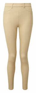 Asquith & Fox AQ062 beige jeggings showcased on a white background.