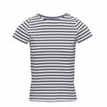 Asquith & Fox AQ073 short-sleeve t-shirt with black and white stripes displayed on a white background.