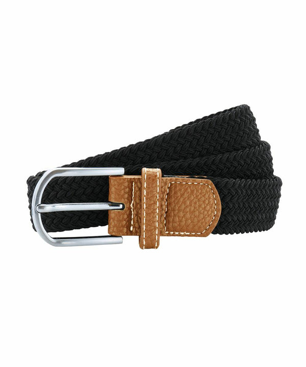 An Asquith & Fox AQ900 with a silver buckle and brown leather detailing neatly rolled.