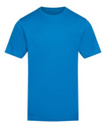 A solid bright blue, short-sleeved crew-neck T-shirt from our T-shirts range is displayed front-facing on a white background, lying flat with no visible logos or designs.