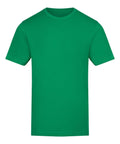 Unisex plain green short-sleeve crewneck T-shirts, shown on a white background with no visible patterns, logos, or designs.