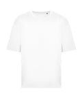 A plain white T-shirt short-sleeve shirt with a crew neckline is displayed on a white background, featuring no visible logos, designs, or patterns.