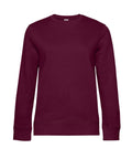 A solid burgundy crew neck sweatshirt with long sleeves, from the Sweatshirts collection, shown on a white background.