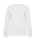 The Sweatshirts product features a plain white crew-neck design with long sleeves and ribbed cuffs, shown against a white background. It has a simple, unadorned look with no visible logos or patterns.