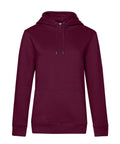 The Hoodies is a maroon hoodie featuring long sleeves, a front pouch pocket, and an adjustable drawstring hood, shown against a white background.