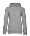 Hoodies: A light grey hooded sweatshirt with a kangaroo pocket, adjustable drawstrings, and ribbed cuffs and hem, shown on a white background.