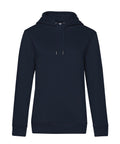 The Hoodies product is a plain navy blue hooded jumper featuring a front pocket, drawstrings on the hood, and long sleeves, shown against a white background.