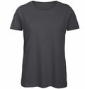 B&C Collection's B118F short-sleeve T-shirt in a plain dark gray shade, set against a white backdrop.