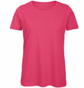 A B118F short-sleeved pink T-shirt from the B&C Collection displayed against a white background.