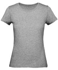 B118F short-sleeve crew neck t-shirt in gray by B&C Collection against a white background.