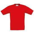 A B150B short-sleeve T-shirt from B&C Collection in plain red, showcased against a white background.