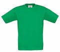 B190B by B&C Collection: A plain green T-shirt with short sleeves set against a white backdrop.