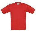 The B&C Collection's B190B features a plain red T-shirt styled with short sleeves and a round neckline, set against a white background.