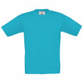 A plain turquoise T-shirt from B&C Collection, product code B190B, showcased on a white backdrop. The T-shirt features short sleeves and a round neckline.