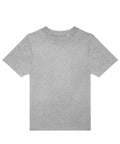 A solid light grey, short-sleeved crew neck T-shirt from T-Shirts is shown laid flat on a white background, displaying the front side.